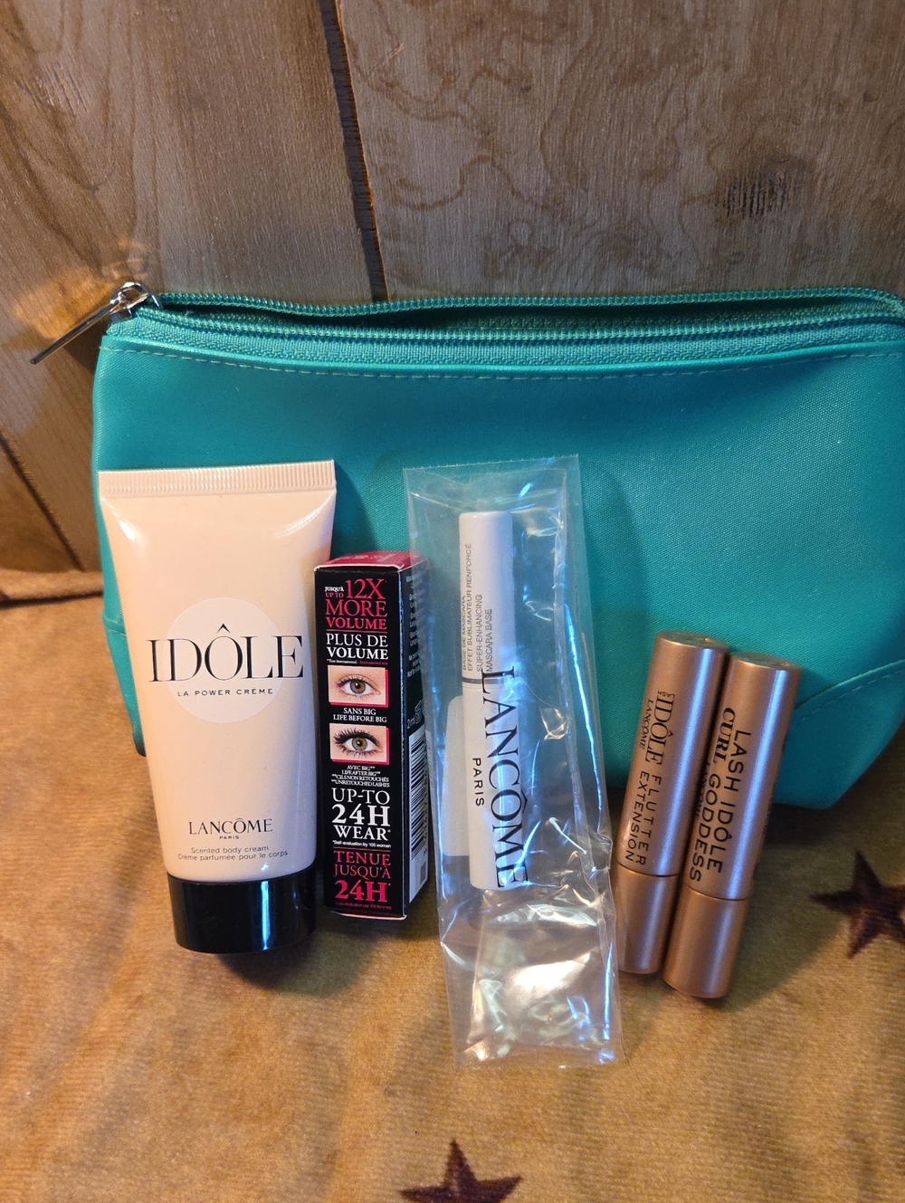 Lancôme Idôle Lash & Cream Set with Teal Pouch